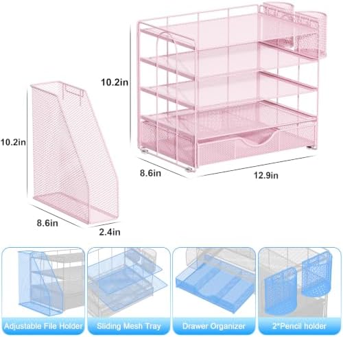 gianotter 5-Tier Desk Organizer with Drawers and File Holders