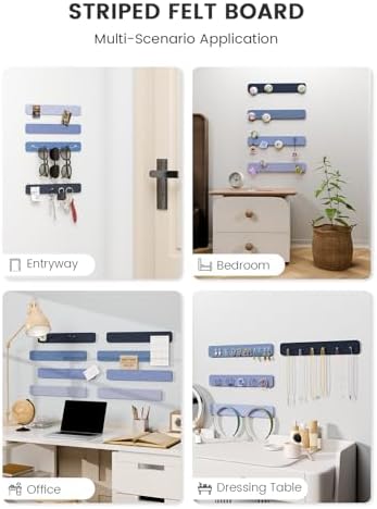 Fluxynara 13" x 2" Felt Wall Panels, Denim Mist
