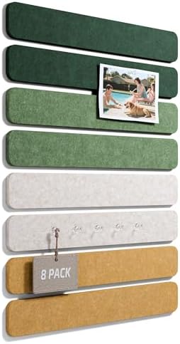 Fluxynara 13" x 2" Felt Wall Panels, Moss Glimmer