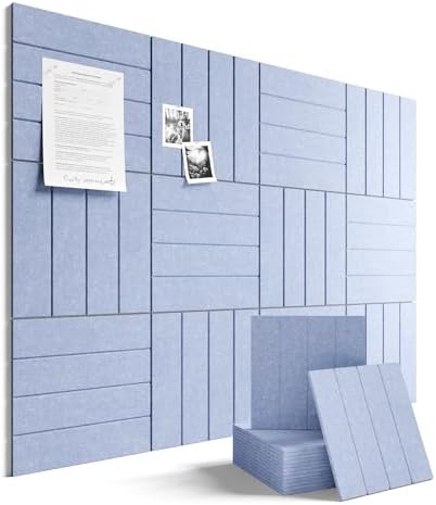 Fluxynara 48" x 36" Large Felt Bulletin Board, Soft Periwinkle