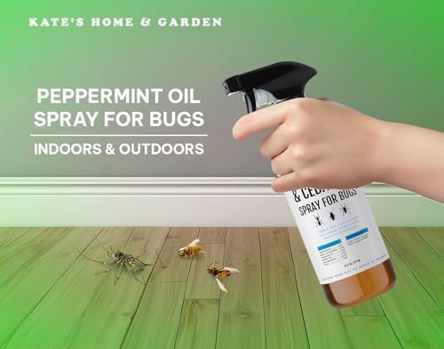 Kate's Home & Garden Peppermint Oil Spray for Bugs, Ants, Spiders (16oz)