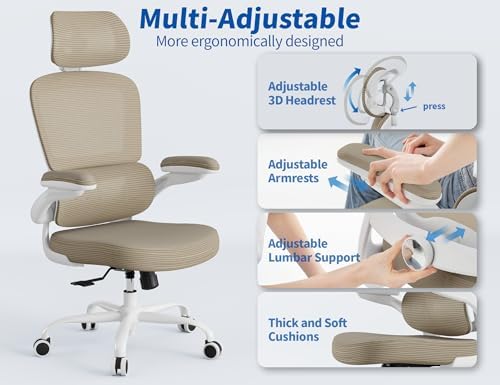 TRALT Ergonomic Office Chair Desk Chair with Adjustable Lumbar Support