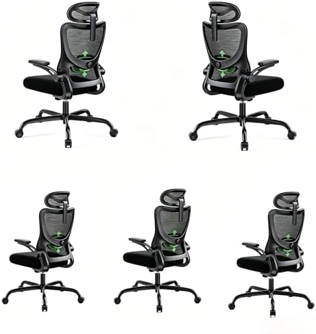 Marsail Ergonomic Office Chair with 3D Armrests, Pack of 5