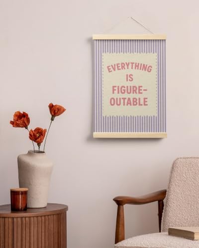 FGFK Everything Is Figureoutable Inspirational Wall Art Poster Hanger Frame