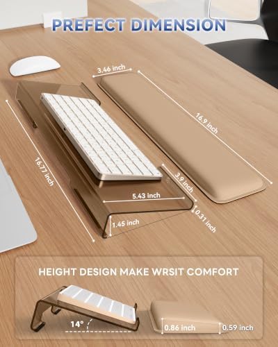 Laborio Computer Keyboard Wrist Rest, Keyboard Riser Stand for Desktop