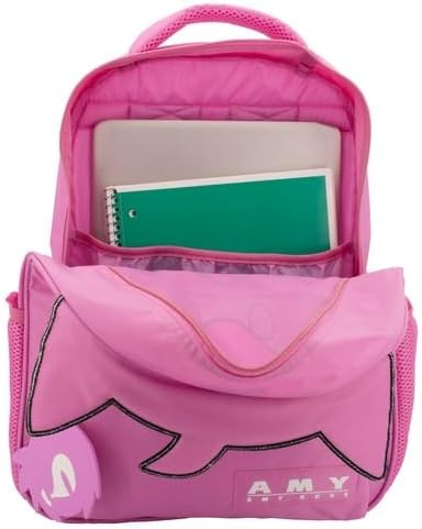 AI ACCESSORY INNOVATIONS Sonic The Hedgehog Backpack for Boys & Girls, Bookbag with Adjustable Shoulder Straps & Padded Back, Amy Rose 16 Inch Schoolbag with 3D Features, Durable School Bag for Kids