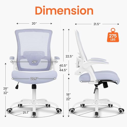 NEO CHAIR Office Desk Mesh Chair with Adjustable Ergonomic Lumbar, Purple
