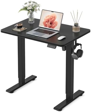 FEZIBO Standing Desk 32 × 19 Inch Electric Height Adjustable, Black