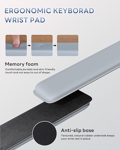 Laborio Computer Keyboard Wrist Rest, Keyboard Riser Stand for Desktop