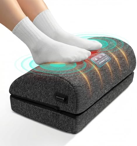 Snailax Heated Footrest Under Desk with Vibration, Adjustable Foot Stool
