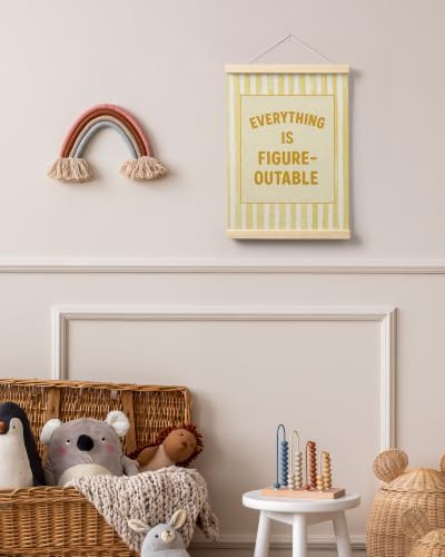 FGFK Everything Is Figureoutable Inspirational Wall Art Poster Hanger Frame