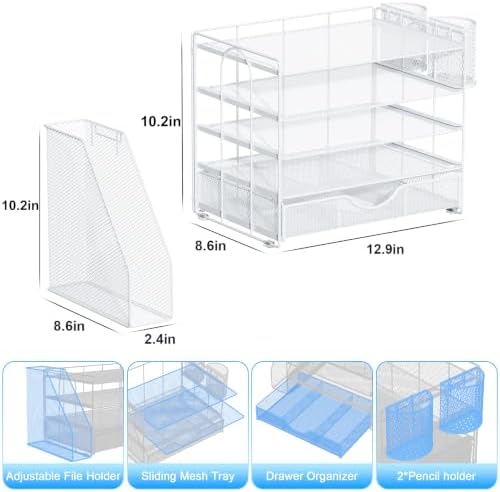 gianotter 5-Tier Desk Organizer with Drawers and File Holders