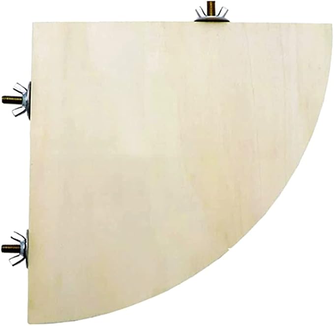 Litewoo Bird Parrot Corner Perch Flat Platform Stand for Cage, XXL | 9.45x9.45 in, easy to Install, stable & smooth, solid wood perch for small-medium birds/parakeet/cockatiel/budgie/conure/cage