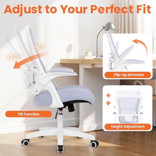 NEO CHAIR Office Desk Chair High Back Mesh Chair Adjustable Lumbar, Purple
