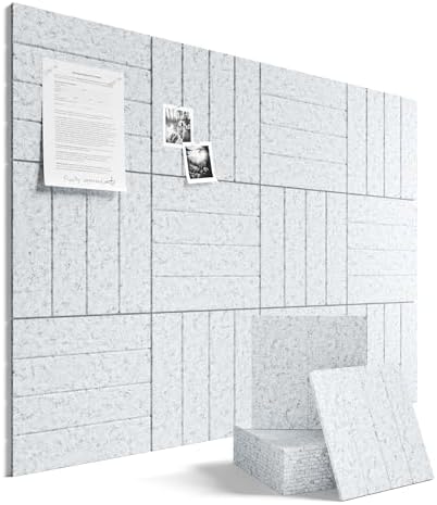 Fluxynara 48" x 36" Large Felt Bulletin Board, Light Gray