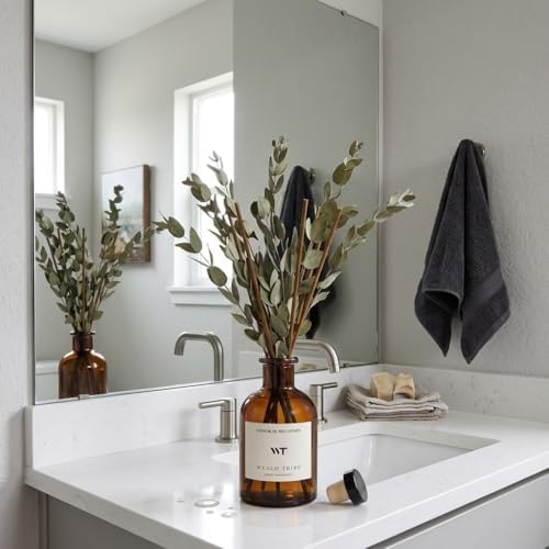 Eucalyptus & Mint Scent Reed Diffuser Set for Bathroom Room Decor