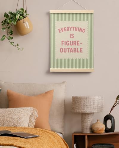 FGFK Everything Is Figureoutable Inspirational Wall Art Poster Hanger Frame