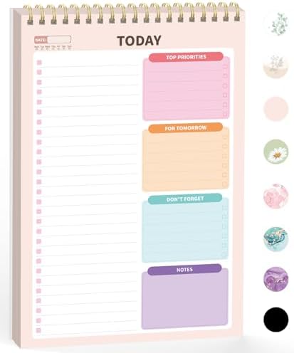 Forvencer To Do List Notepad (6.5 x9.8), To Do List Notebook for Work