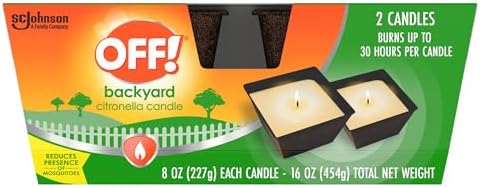 OFF! Backyard Citronella Outdoor Candle, 8 oz (2-Pack)