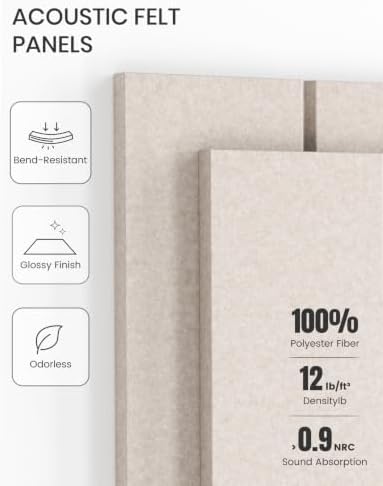 Fluxynara 48" x 36" Large Felt Bulletin Board, Oatmeal