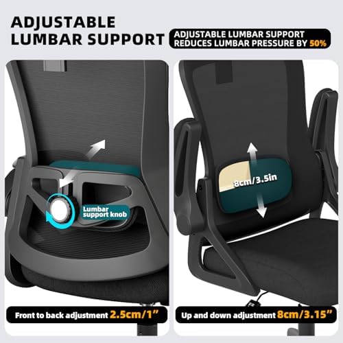 Ergonomic Office Chair Desk Chair with Adjustable Lumbar Support