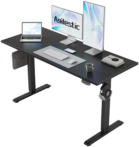 Agilestic 48 * 24 Inch Height Adjustable Electric Standing Desk, Black