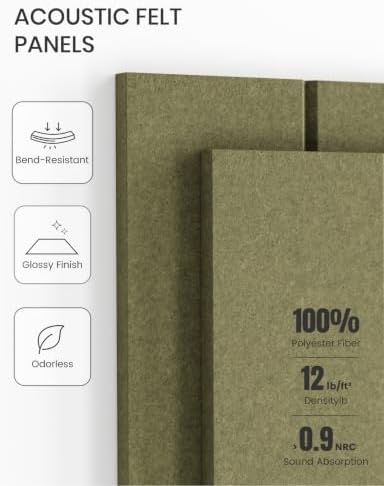 Fluxynara 36" x 24" Large Felt Bulletin Board, Olive Green