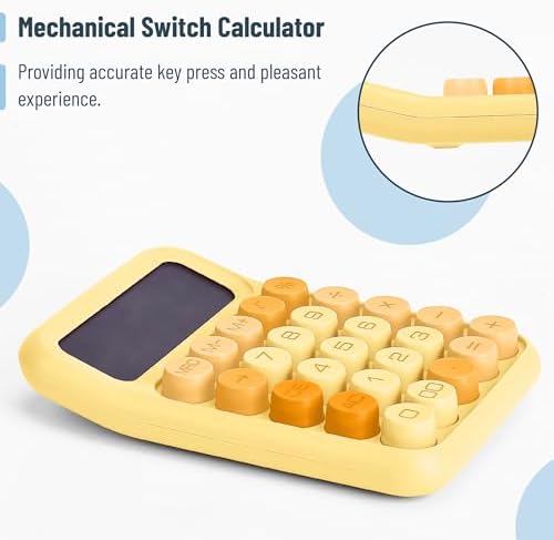 Mr. Pen- Mechanical Switch Calculator, 12 Digit Large LCD Display