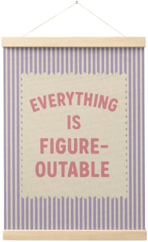 FGFK Everything Is Figureoutable Inspirational Wall Art Poster Hanger Frame