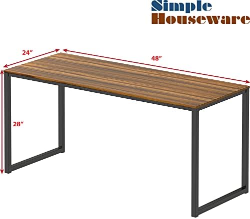 SHW Mission 48-Inch Home Office Computer Desk, Walnut