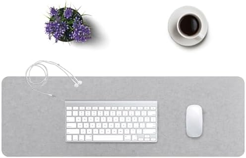 DAWNTREES Felt Desk Pad, Large Felt Mouse Pad and Keyboard Mat, 36" x 12"