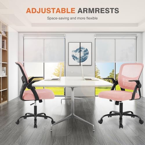 Sweetcrispy Computer Desk Chair, Mesh Office Chair, Lumbar Support