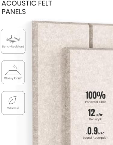 Fluxynara Felt Bulletin Board & Cork Board Alternative, Oatmeal