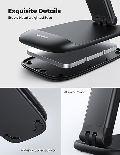 Lamicall Cell Phone Stand for Desk, Height Angle Adjustable Phone Holder