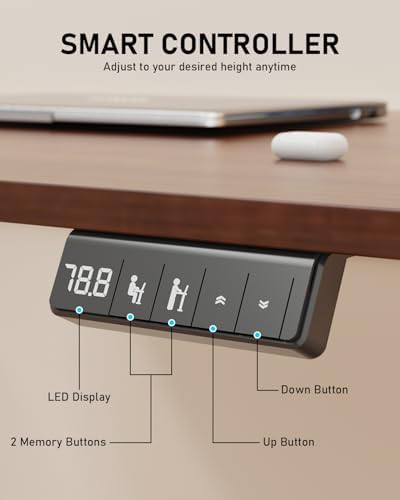 48" Large Electric Standing Desk Adjustable Height for Home Office
