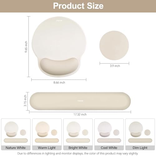 MOSISO Wrist Rest Support for Mouse Pad&Keyboard Set, Khaki