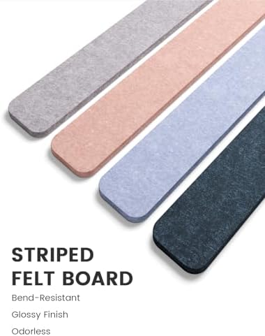Fluxynara 13" x 2" Felt Wall Panels, Heather Grey