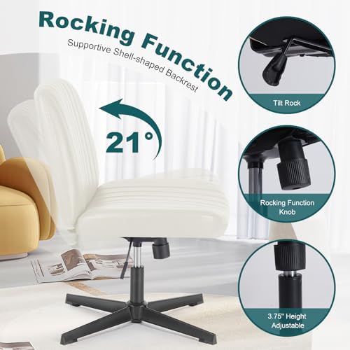 OLIXIS Criss Cross Chair, Vanity Chair, Home Office Desk