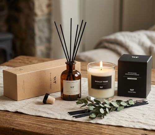 Eucalyptus & Mint Scent Reed Diffuser Set for Bathroom Room Decor