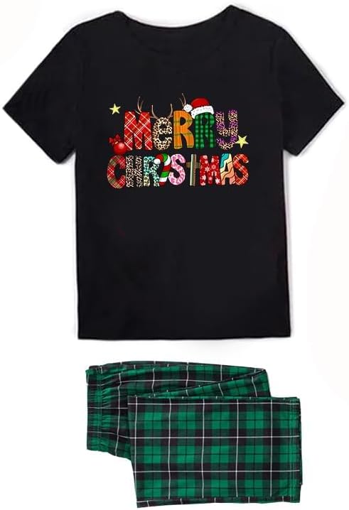 Family Christmas Pajamas Matching Sets Holiday Xmas Party Family Sleepwear Set Jammies for Couples