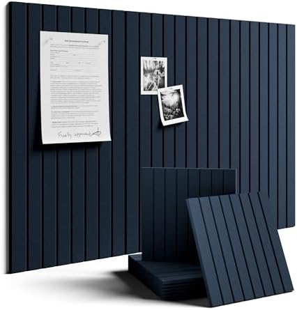 Fluxynara 36" x 24" Large Felt Bulletin Board, Carbon Blue