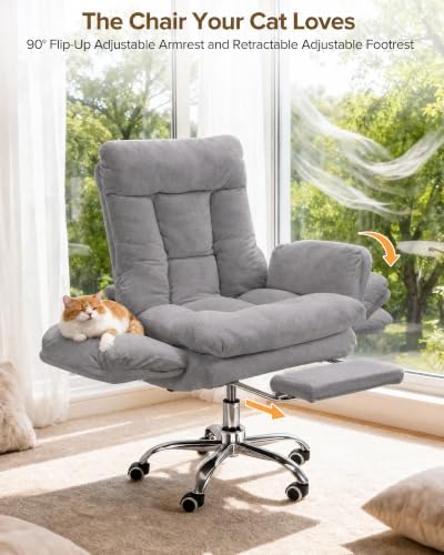 SYESWAY Big and Tall Office Chair with Armrests & Footrest