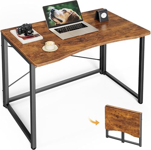 Huuger Folding Desk for Small Spaces, 31.5 Inch Foldable Computer Table
