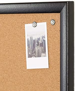 U Brands Cork Bulletin Board, 36" x 48" Inches, Black Wood Frame (2876U00-01)