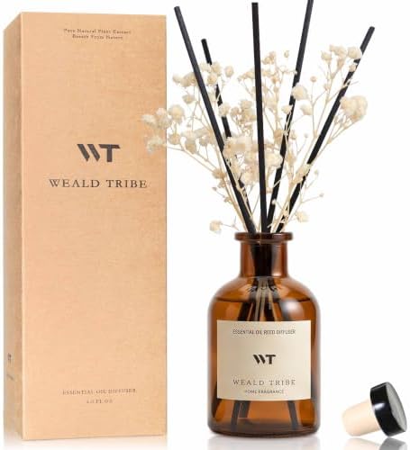 Vanilla & Coconut Scent Reed Diffuser Set for Bathroom Decor