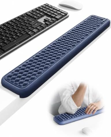 Vaydeer Ergonomic Full-Length L-Shaped Elbow Rest Pad, Desk Edge Pad, Blue