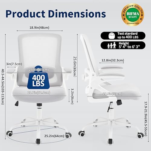 Ergonomic Office Chair Desk Chair with Adjustable Lumbar Support