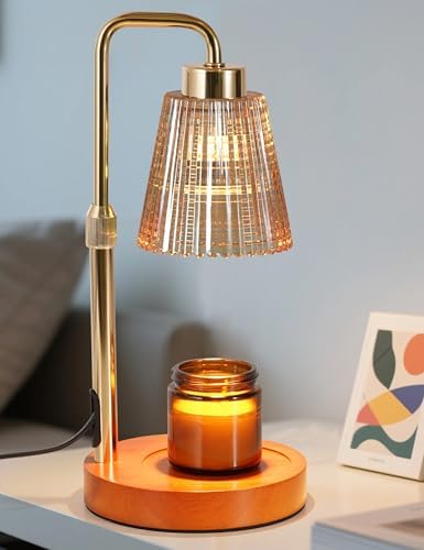 Modern Candle Warmer Lamp with 24h Cycle Timer, Dimmable Wax Melt Warmer