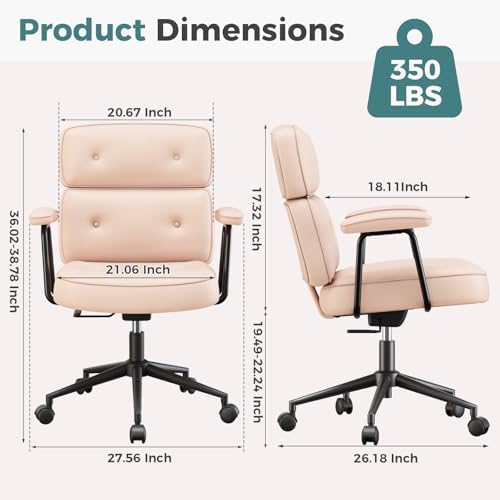 OLIXIS Ergonomic Home Office Desk Chair, PU Leather Computer Chair