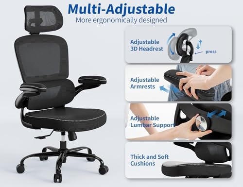 TRALT Office Chair Ergonomic Desk Chair - Gaming Chair with Lumbar Support